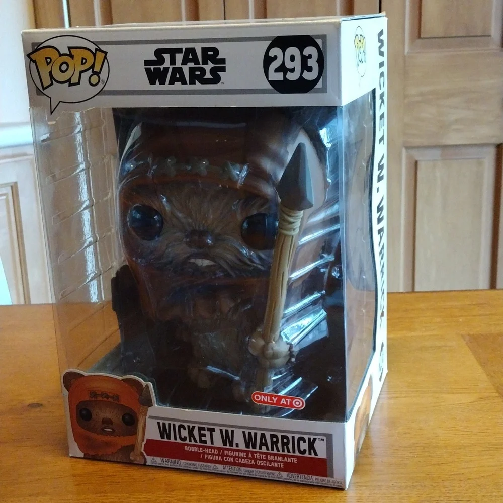 Large 10" Funko Pop WICKET W WARRICK #293 Star Wars Target Exclusive Bobble Head - Picture 9 of 9